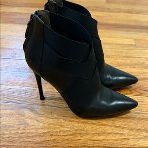 Kenneth Cole Black Crisscross Ankle Booties